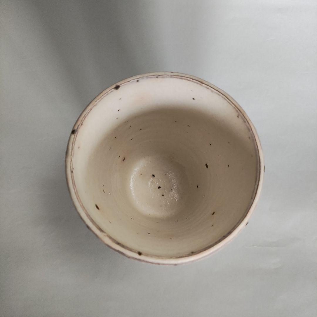 青木亮　粉引カップ　粉引湯呑