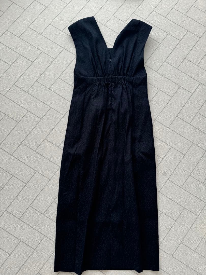 美品kana V line jacquard dress 黒 ANDRESD