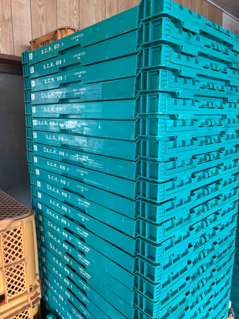 619オリコン折りたたみコンテナ60枚近場なら配達可能