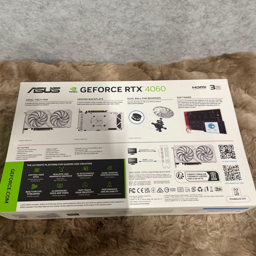 新品　 ASUS Dual GeForce RTX™ 4060 White