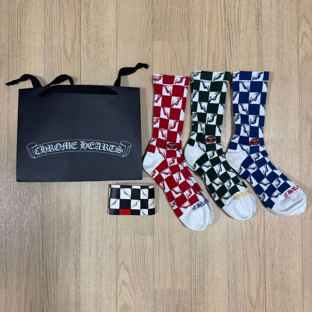 クロムハーツ Matty Boy 99 Eyes ソックス 3足ショッパーセット