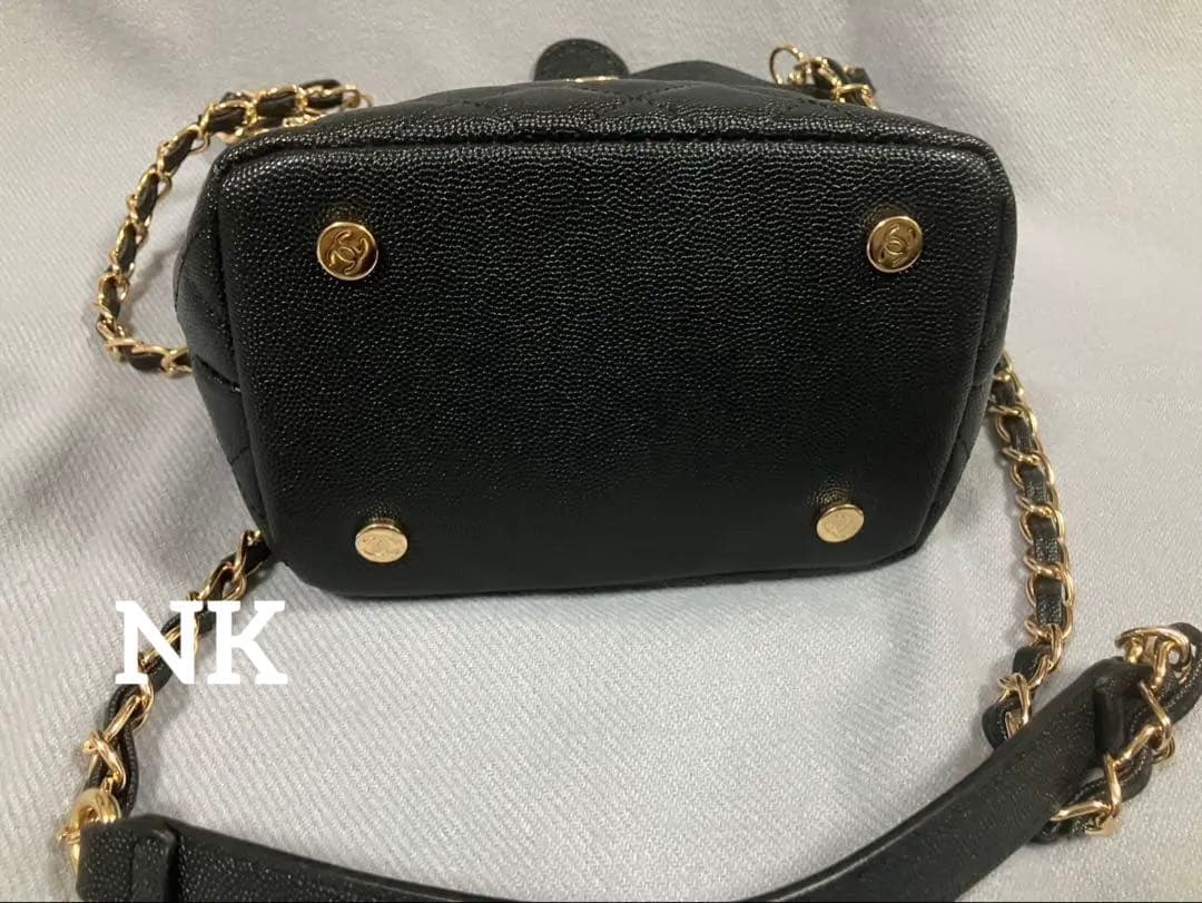 レザー　巾着ショルダーバッグ　シャネル　ノベルティ　3way VIP （2）