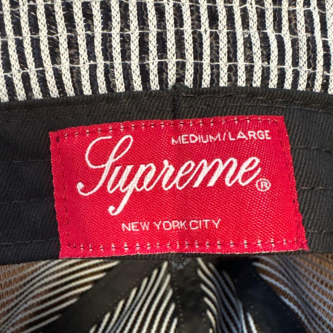 帽子 supreme stripe mesh bell hat M/L