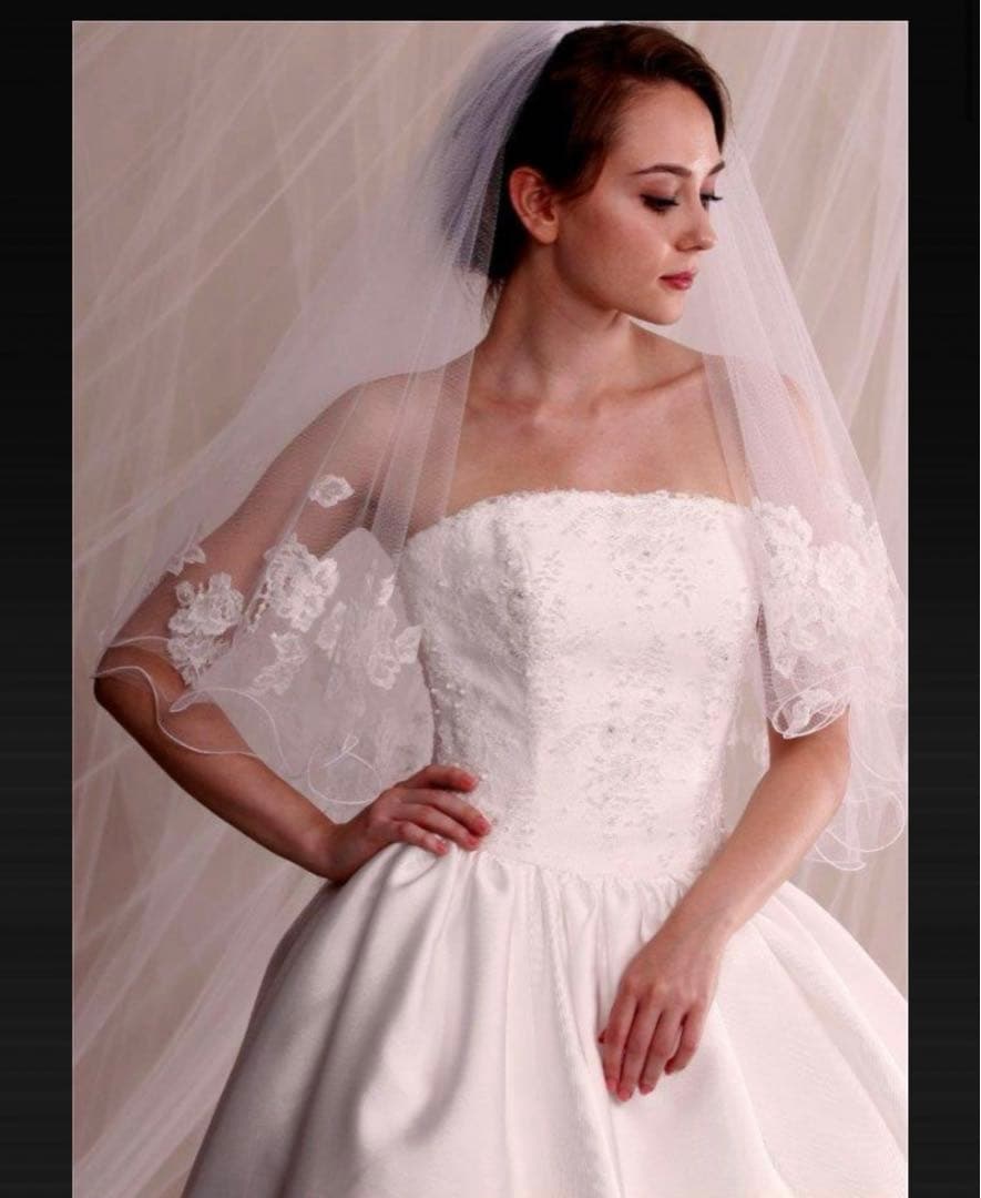 YUMI KATSURA 桂由美ロングベール　YM-29K 2段 ドレス ベール