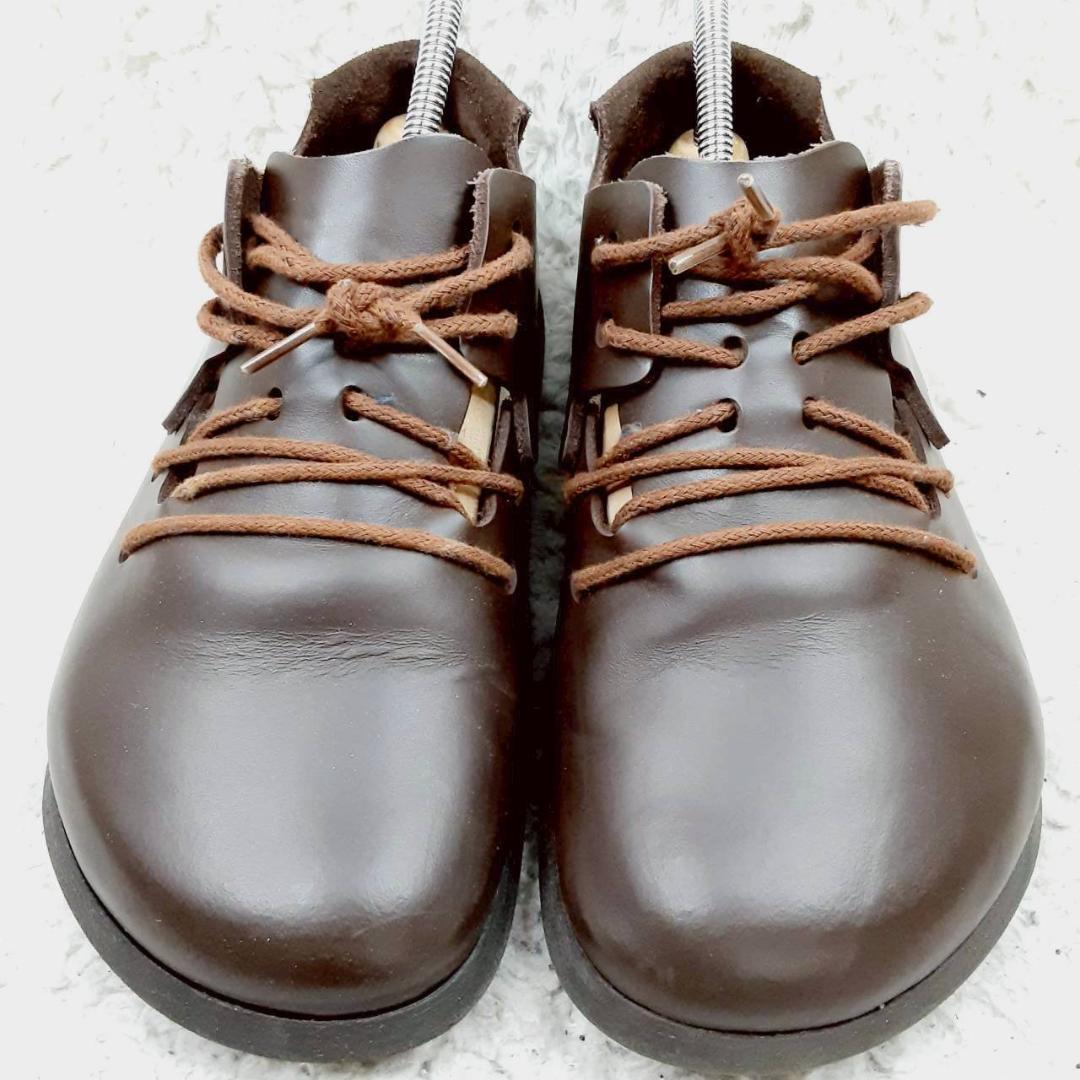 未使用級箱付 24㎝◎Birkenstock 革靴 茶 モンタナ 箱付き