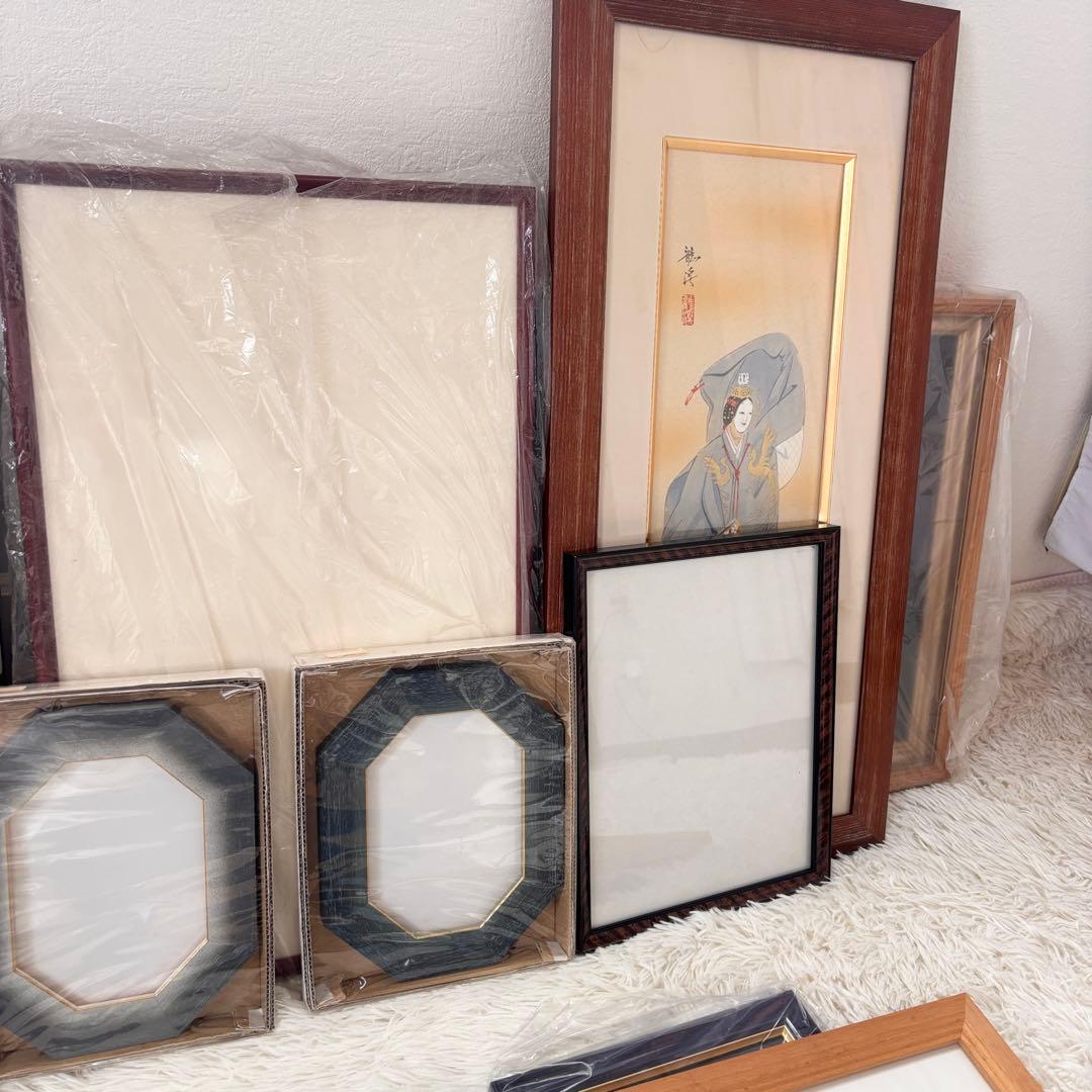 まとめ売り　15点　額縁　絵画　フォトフレーム　和製　海　木製　写真　ラッセン