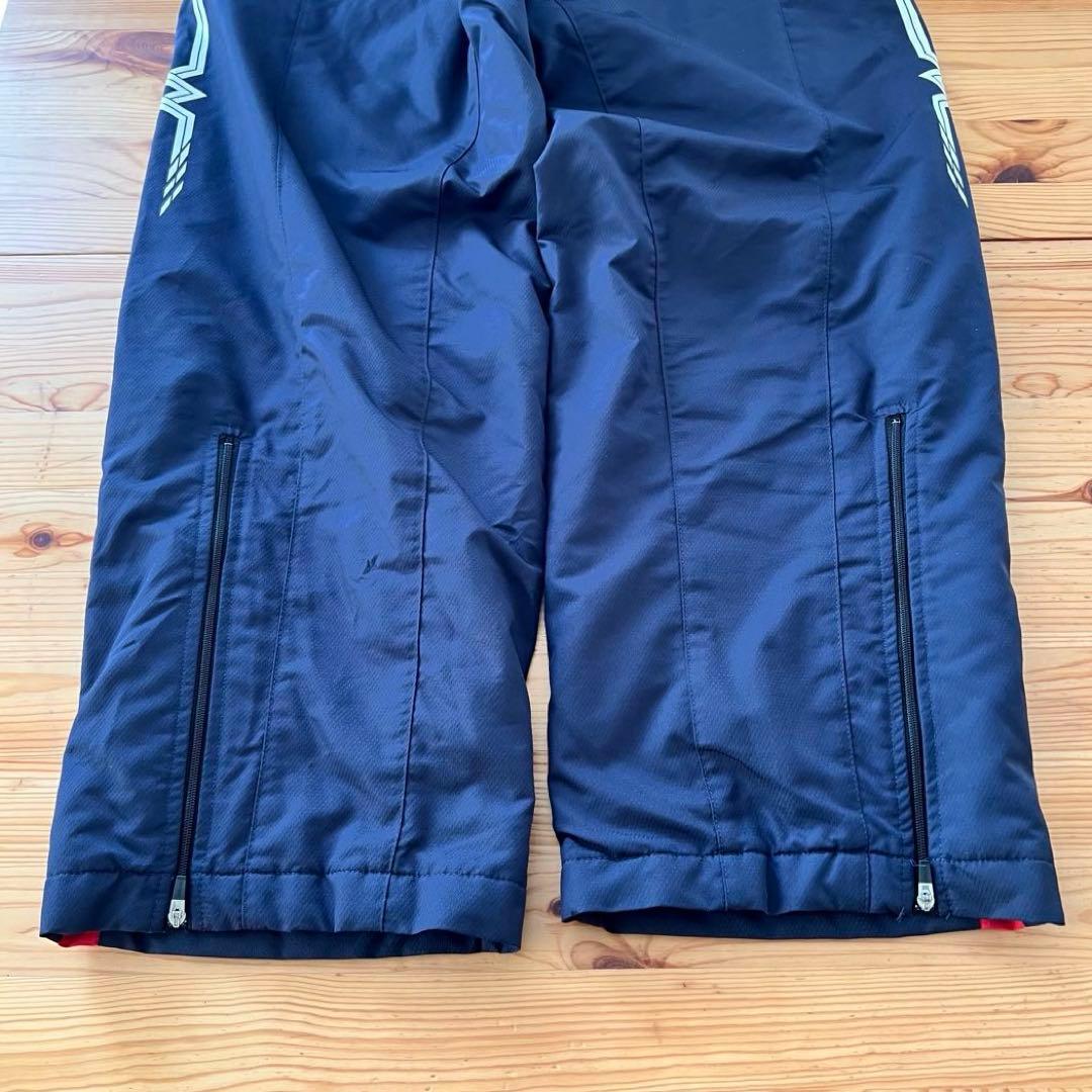 MIZUNO ミズノ ウォームアップウェア 上下セット サイズS 紺色×赤×白