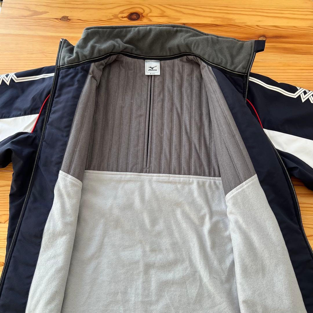 MIZUNO ミズノ ウォームアップウェア 上下セット サイズS 紺色×赤×白