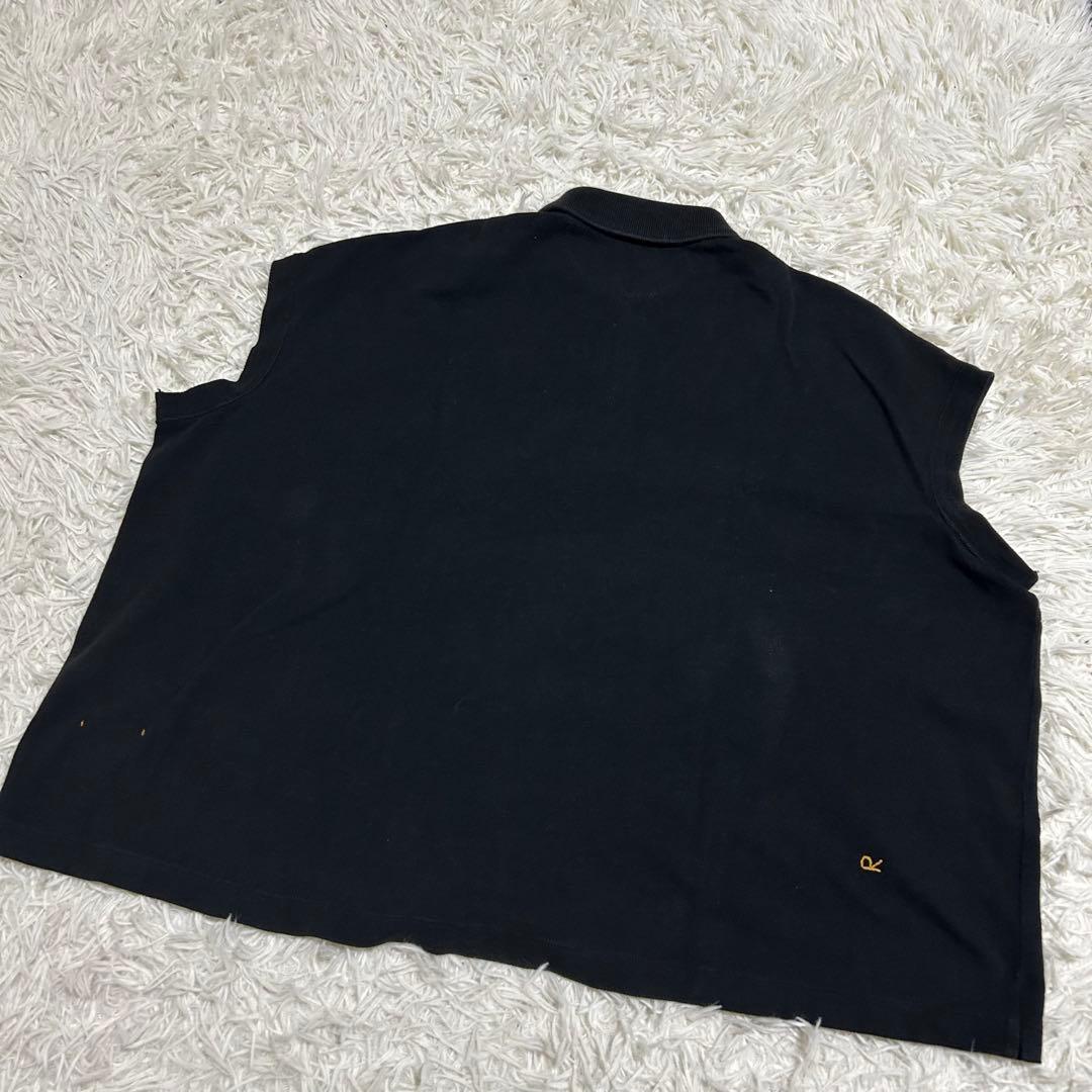 良品✨45R ジンバカノコの33色馬ポロ 刺繍 ポロシャツ ゆったり ブラック