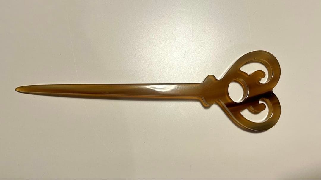 【未使用品】値下げしました！ HERMES かんざし ハート型バッファローホーン