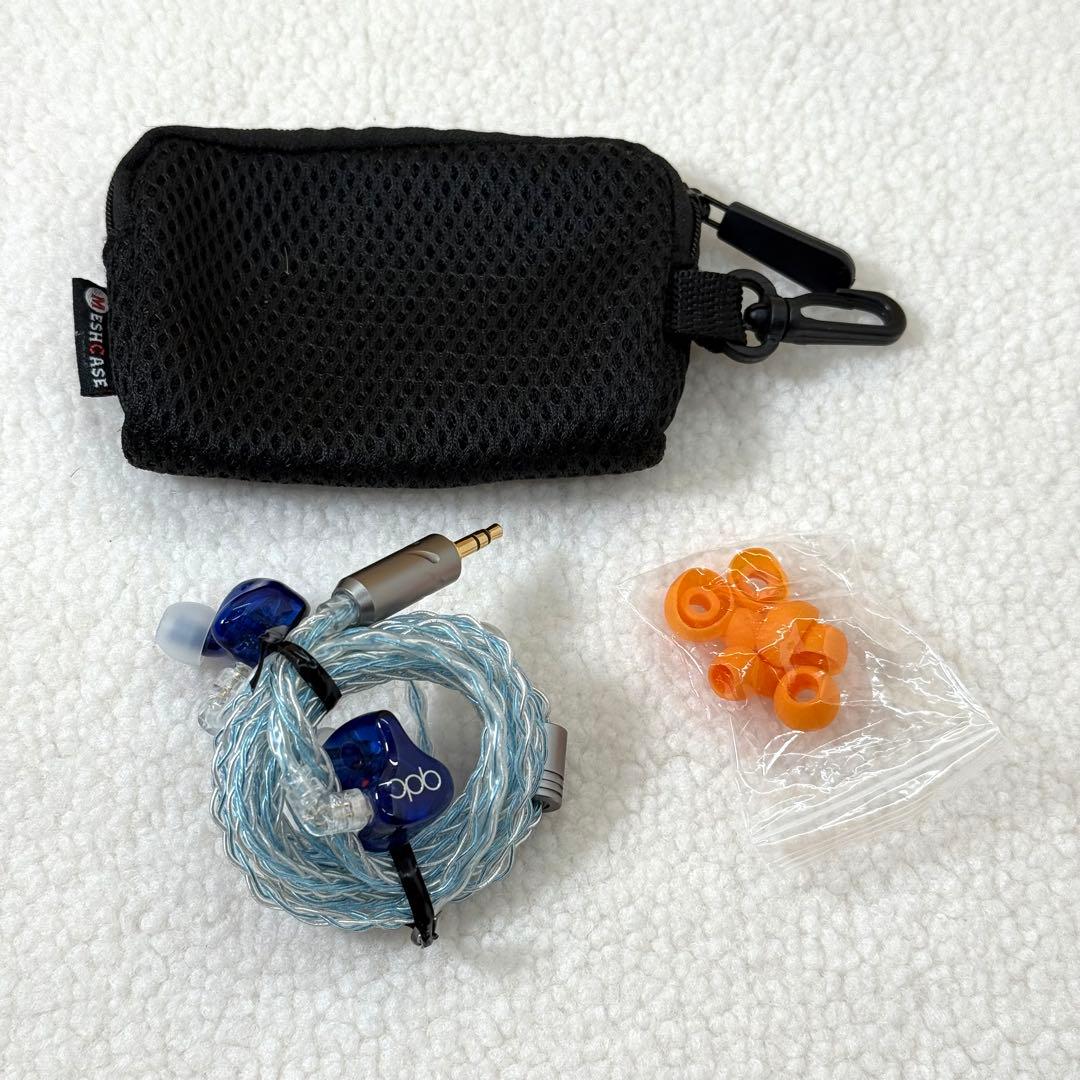 qdc 3sh リケーブル可能イヤホン 青　有線イヤホン