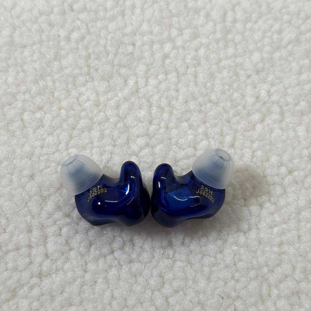 qdc 3sh リケーブル可能イヤホン 青　有線イヤホン