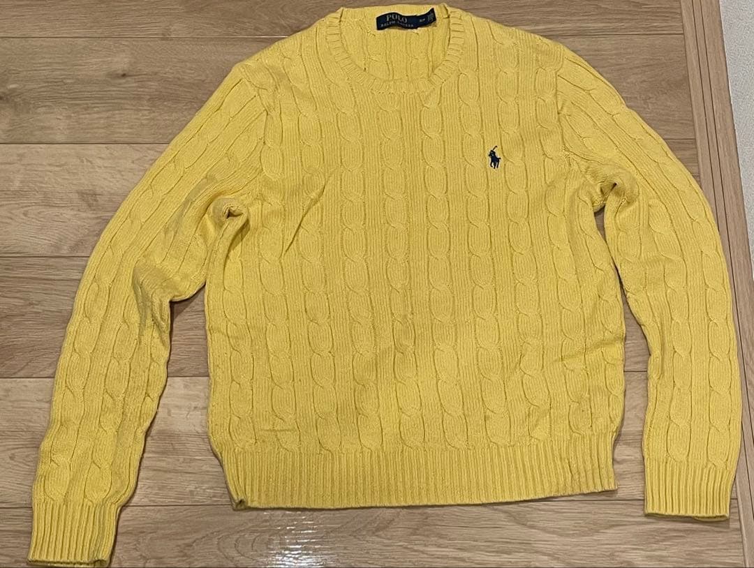 Polo Ralph Lauren イエロー ケーブルニット