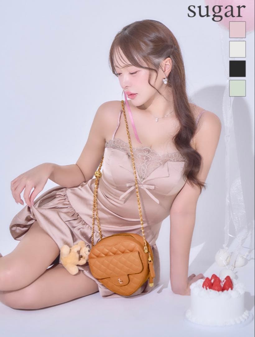 キャバドレス　バルーンデザイン ピンク Sugar