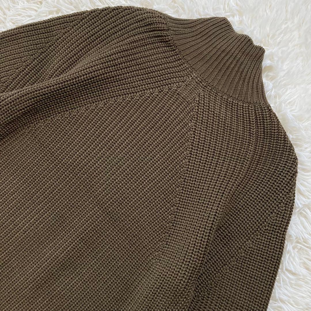 極美品 バトナー タートルネック シグネチャー ニット セーター カーキ