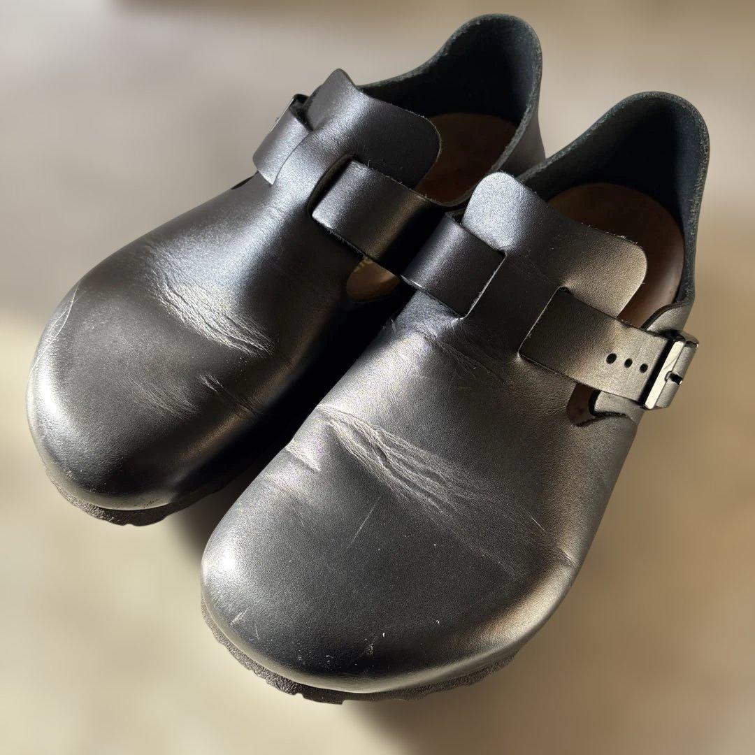 黒 BIRKENSTOCKロンドンレザー40 26.0cmレギュラー幅
