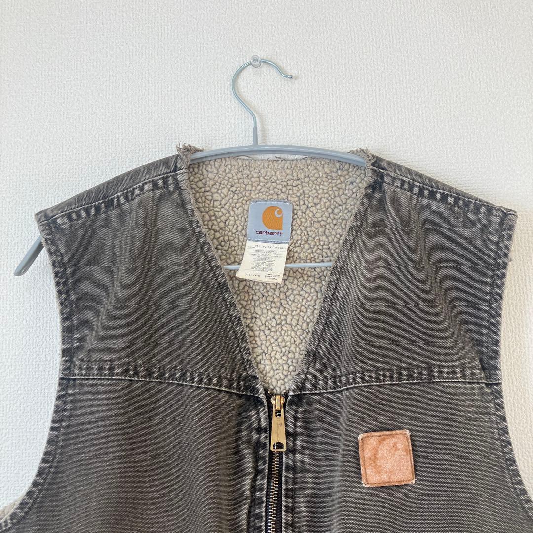 アメリカ製 Carhartt ダックベスト ブラウン Lサイズ