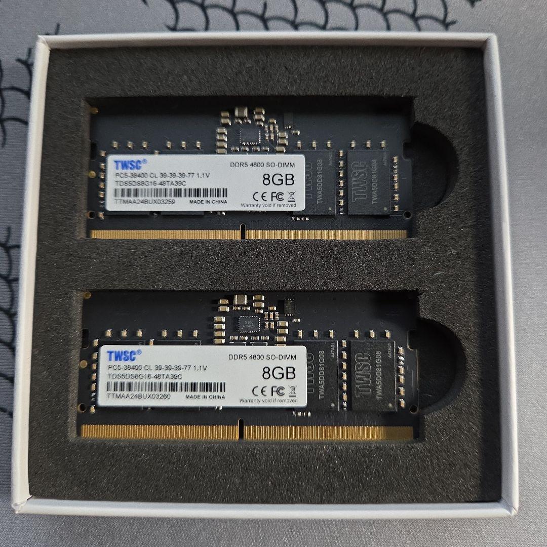 TWSC DDR5 4800 SO-DIMM 8GB✕2 メモリ
