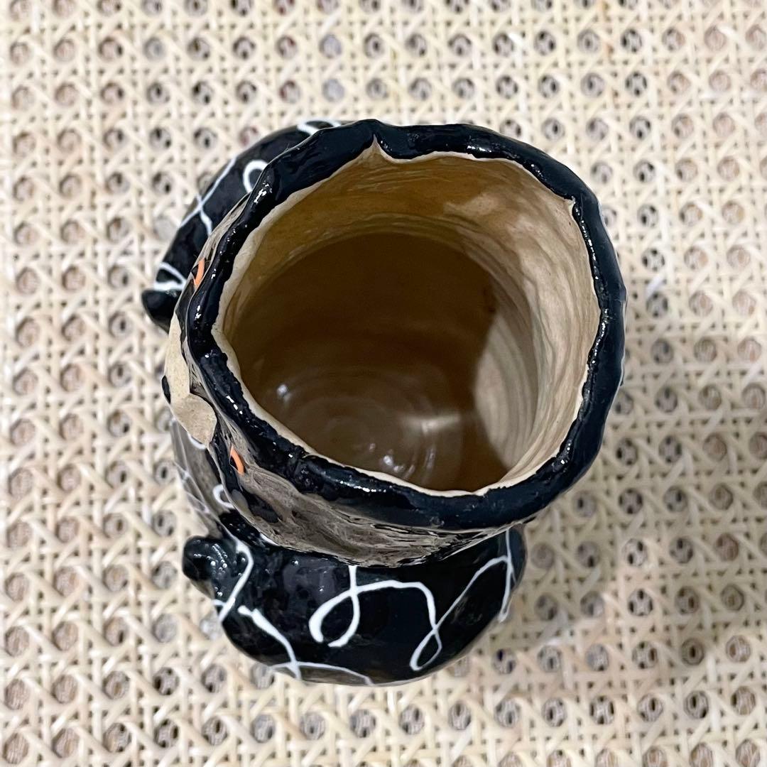 増田光 クマ フラワーベース 花瓶 オブジェ 陶器 花器