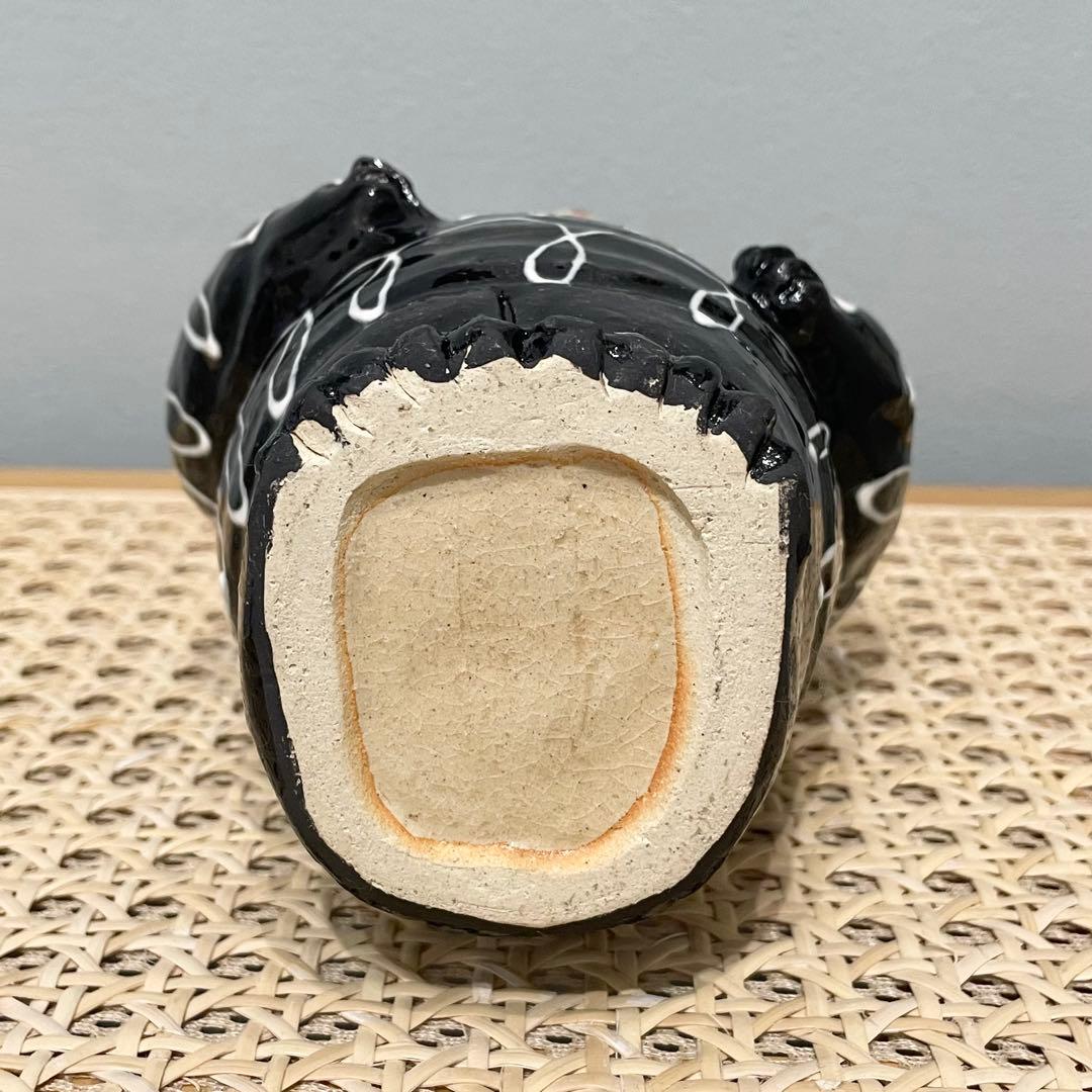 増田光 クマ フラワーベース 花瓶 オブジェ 陶器 花器