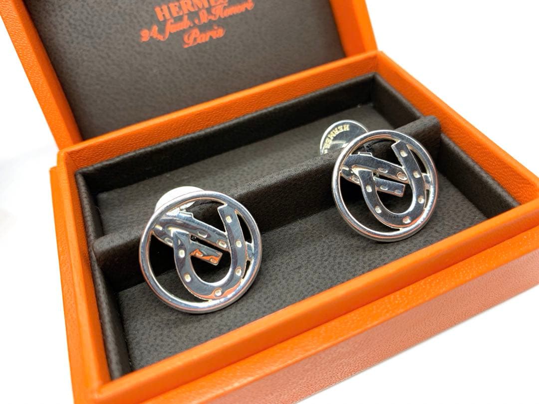 エルメス　ホースシュー　セリエ　カフス　シルバー