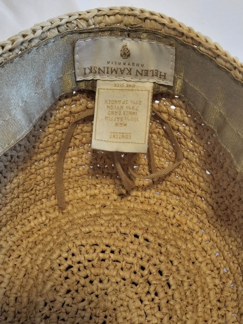 希少！ヘレンカミンスキー　中折れ　キャップ　ラフィア