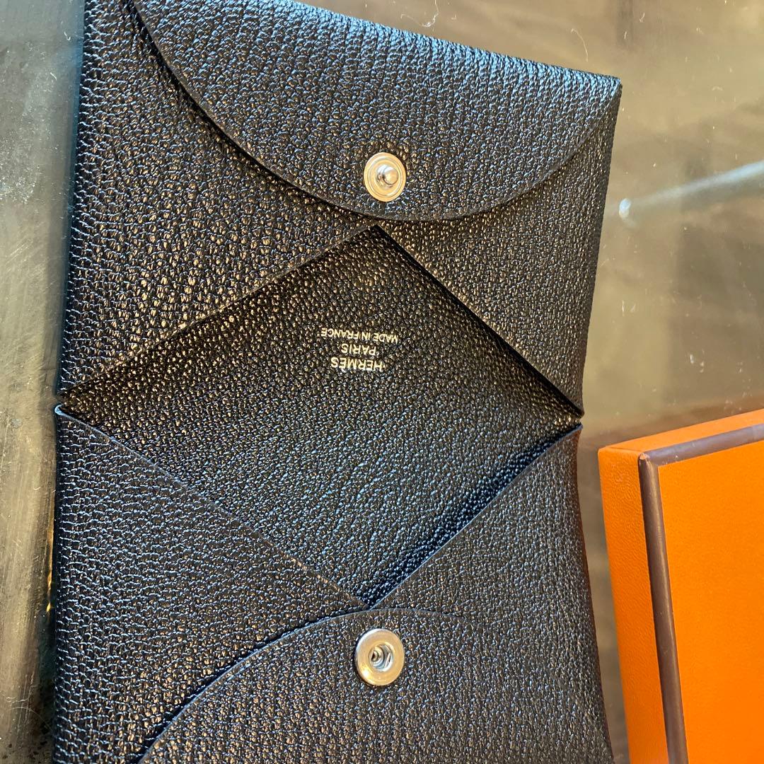 HERMES 二つ折り名刺入れブラック