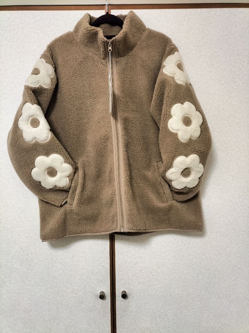 パーソンズ袖フラワーパッチブルゾン