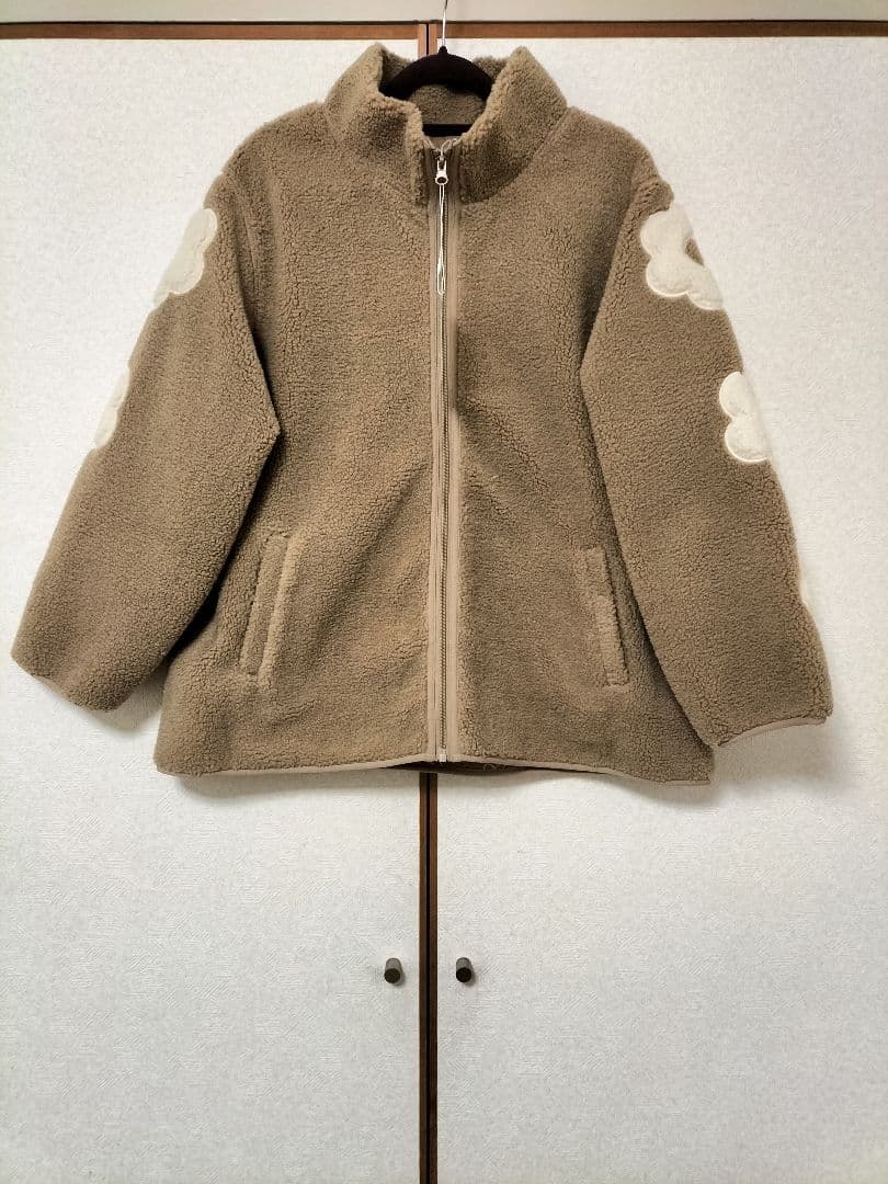 パーソンズ袖フラワーパッチブルゾン