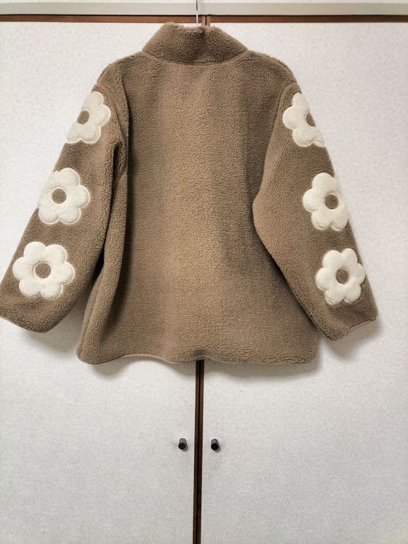 パーソンズ袖フラワーパッチブルゾン