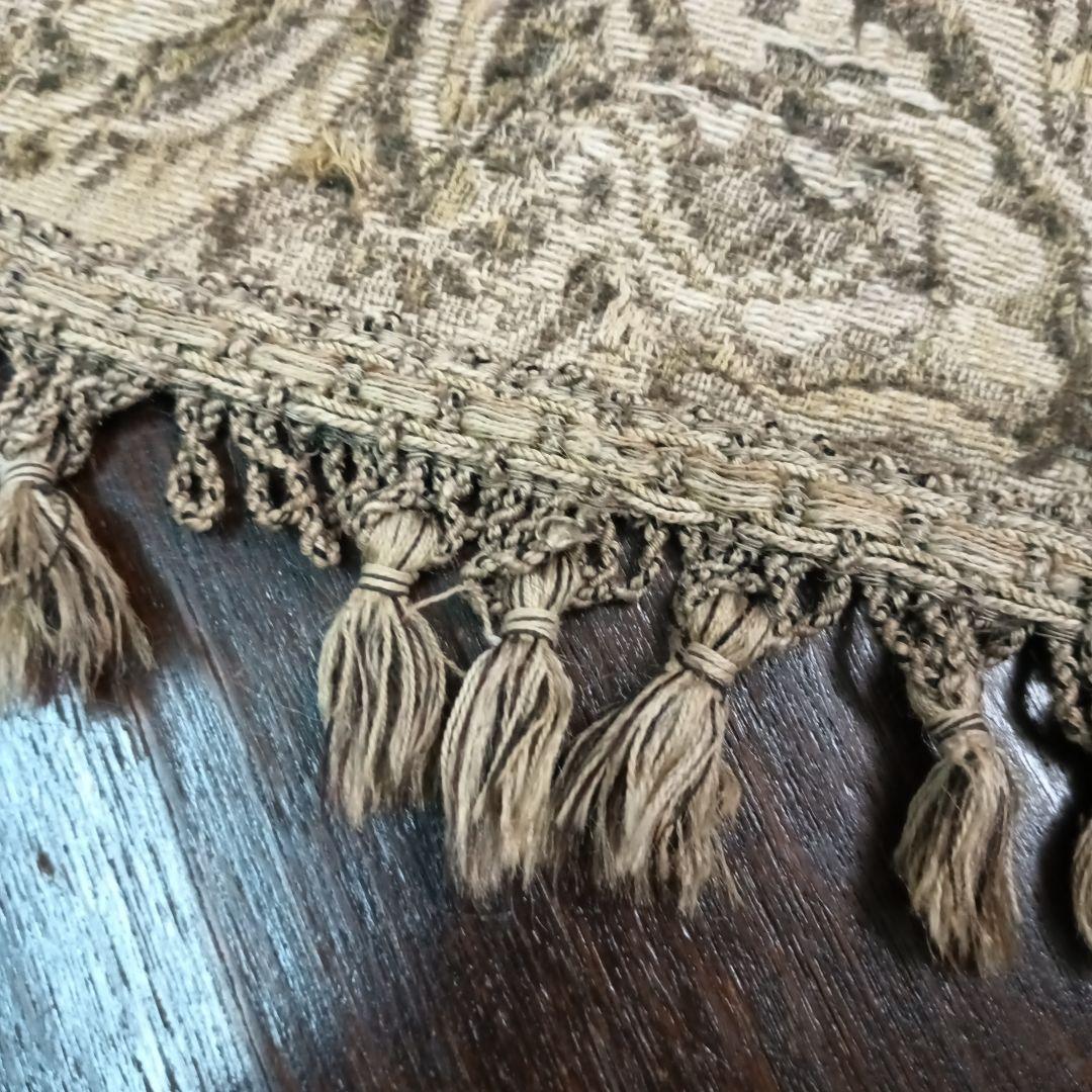 フランス　ヴィンテージ 花柄　ラグ カーペット ブロカント