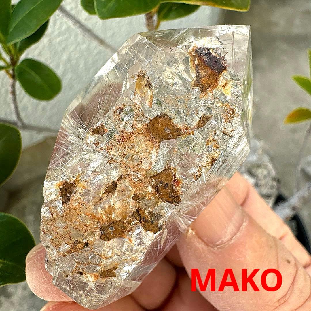 M1873☆ルチルクォーツ六角柱68g☆ミナスジェライス州産☆天然石　原石