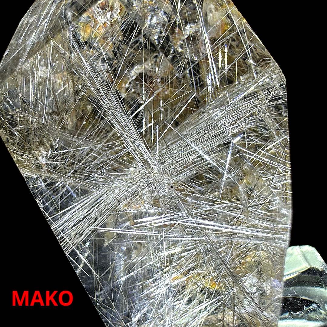 M1873☆ルチルクォーツ六角柱68g☆ミナスジェライス州産☆天然石　原石