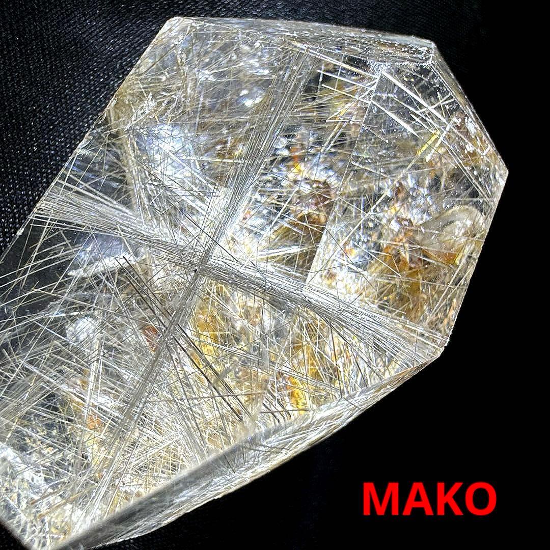 M1873☆ルチルクォーツ六角柱68g☆ミナスジェライス州産☆天然石　原石