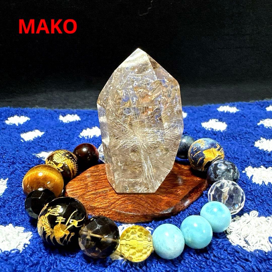 M1873☆ルチルクォーツ六角柱68g☆ミナスジェライス州産☆天然石　原石