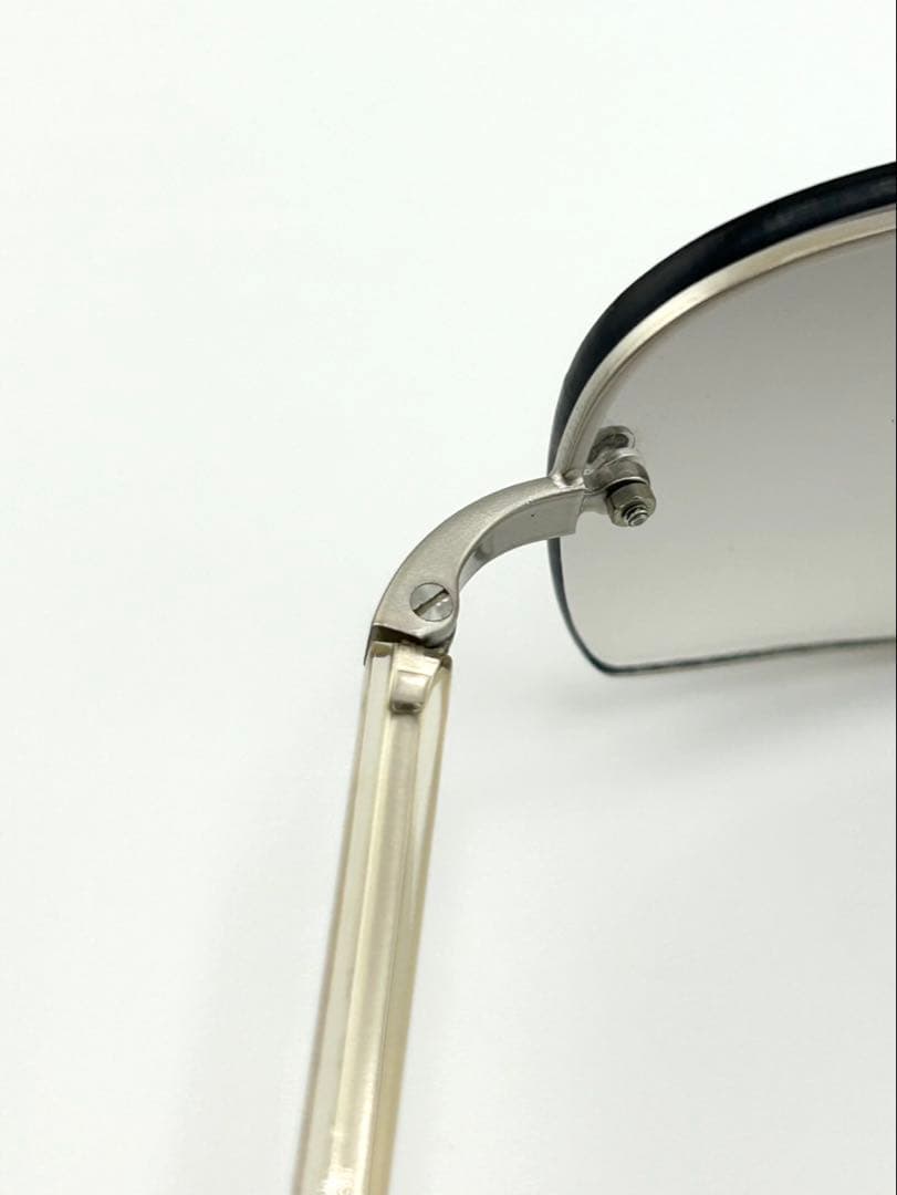 極美品・付属品完備✨　プラダ　サングラス　ハーフリム　スクエア　ロゴ刻印　Y2K