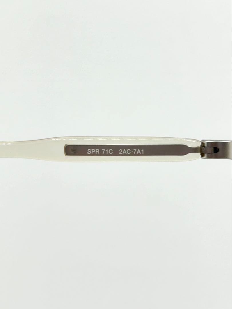 極美品・付属品完備✨　プラダ　サングラス　ハーフリム　スクエア　ロゴ刻印　Y2K