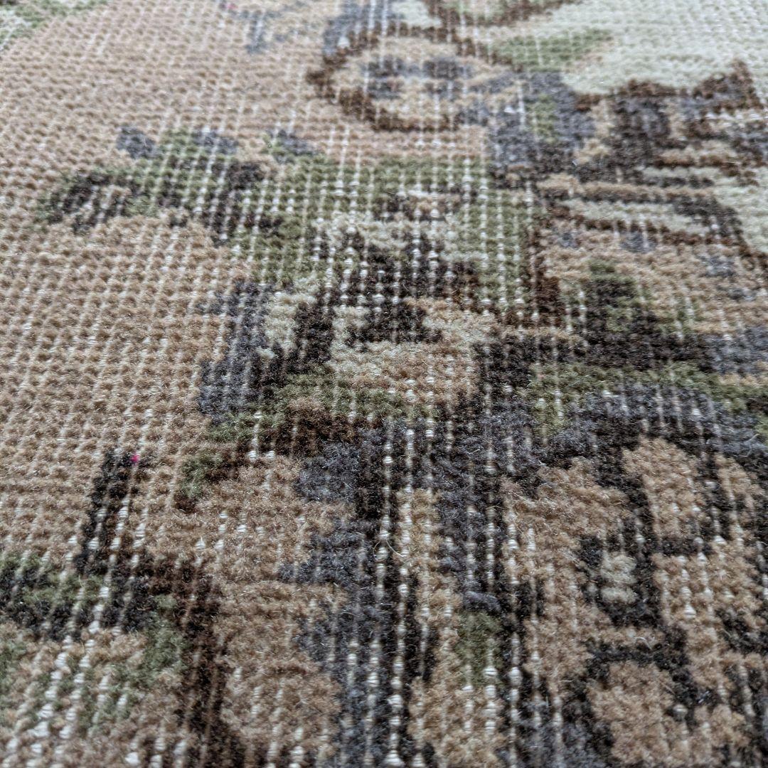 108×210 メダリオン　やわらかピンク×ベージュ　トルコヴィンテージラグ