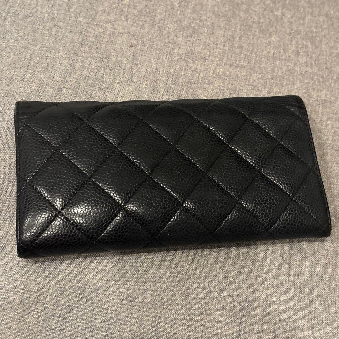 CHANEL シャネル マトラッセ キャビアスキン 長財布
