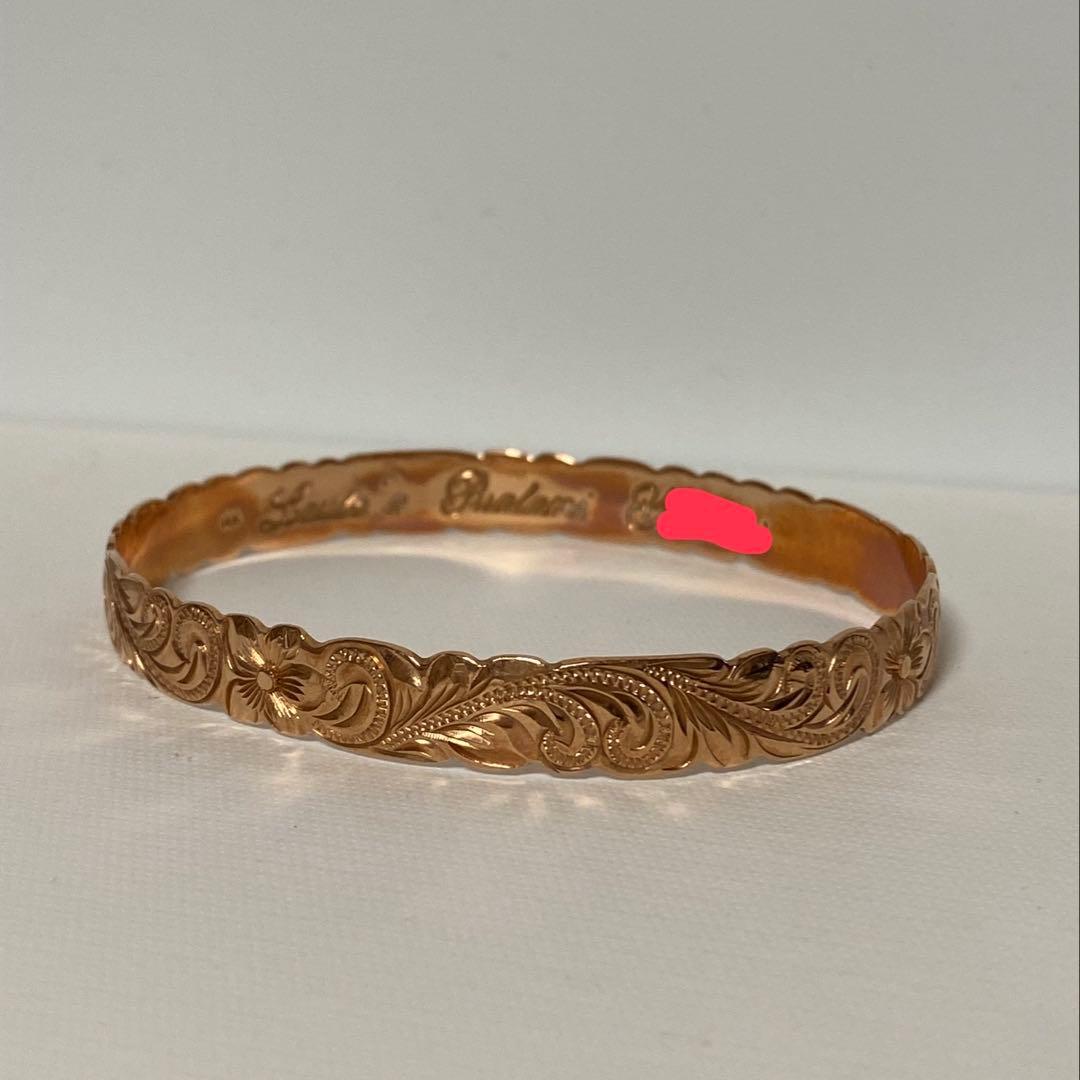 ハワイアンジュエリー　バングル　14K ピンクゴールド