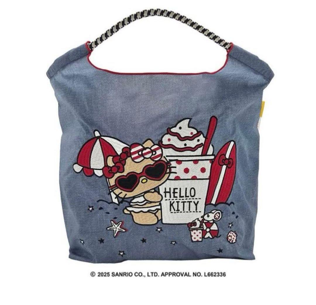 ボールアンドチェーン×日焼けキティBEACH デニム エコバッグ