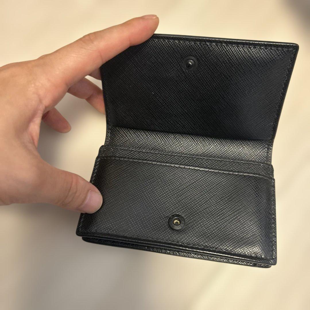PRADA ブラック/ホワイト 名刺入れ