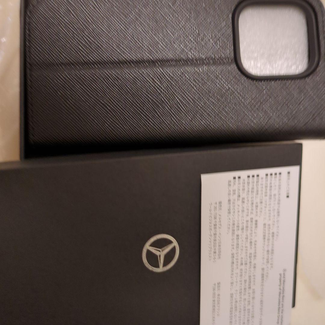 iPhone　16Pro用　メルセデス純正新品　ブラックステッチ 本革ケース