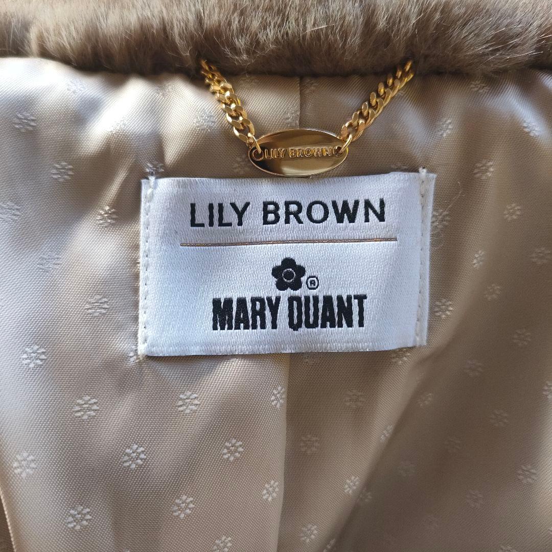 【LILY BROWN×MARY QUANT】デイジービジュー釦ファーコート