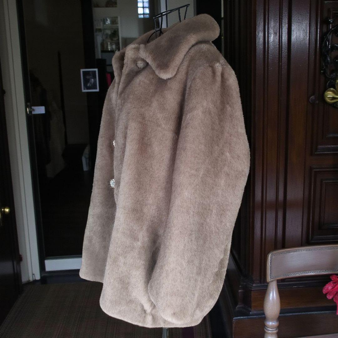 【LILY BROWN×MARY QUANT】デイジービジュー釦ファーコート