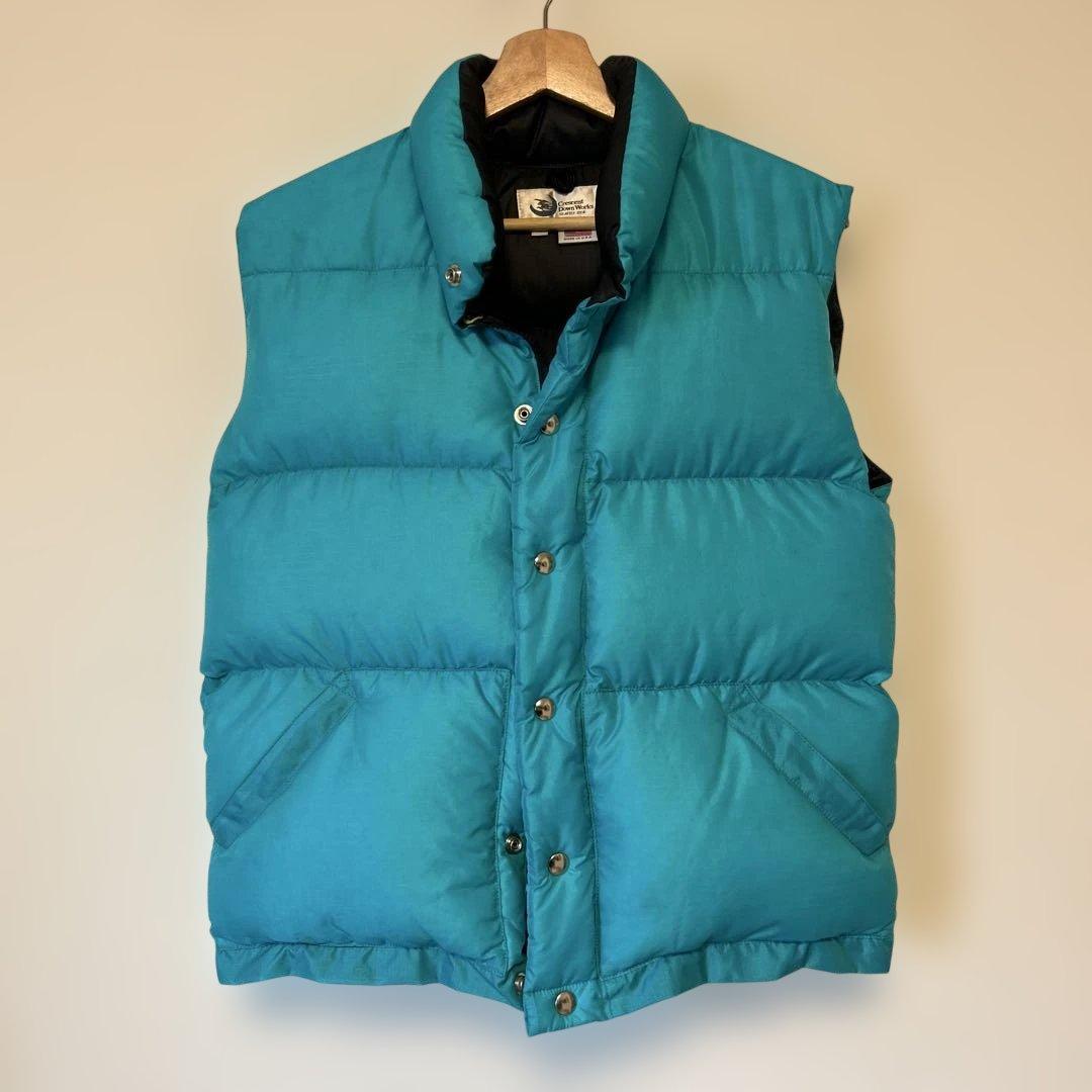 クレセントダウンワークス ターコイズ ダウンベスト USA製