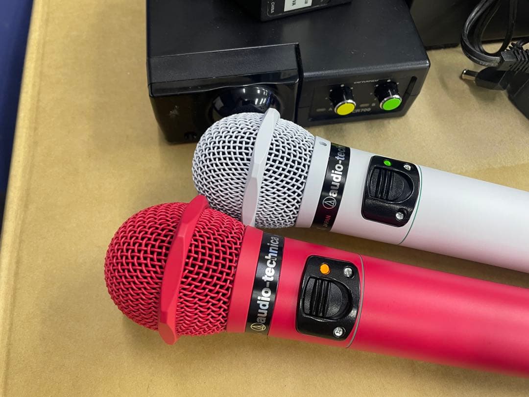 audio-technica ワイヤレスマイクセット 赤白