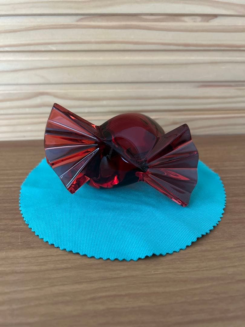 バカラ　ハトつがい　ワインレッド