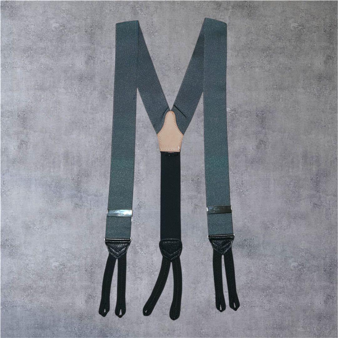  THURSTON サスペンダー イギリス製 グレー 定価3万弱