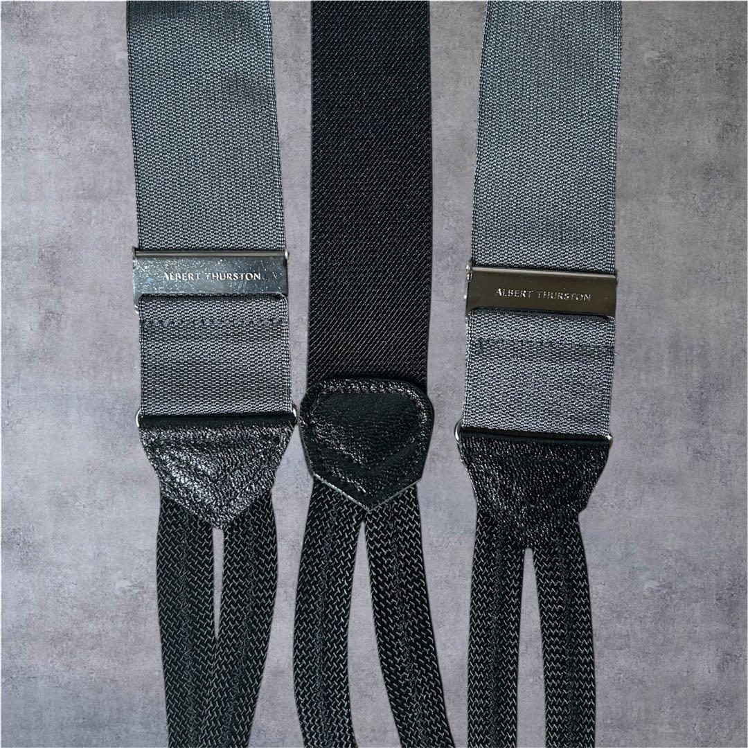  THURSTON サスペンダー イギリス製 グレー 定価3万弱